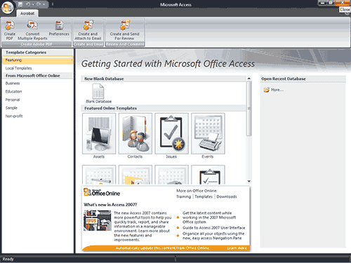 Access Templates 2007