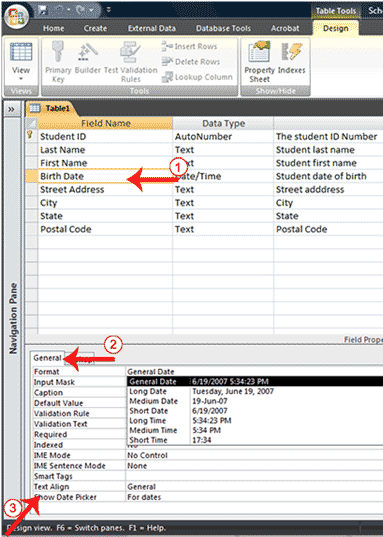 Set Field Properties