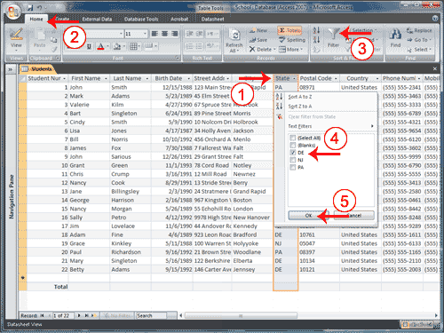 Filter access report by multiple years