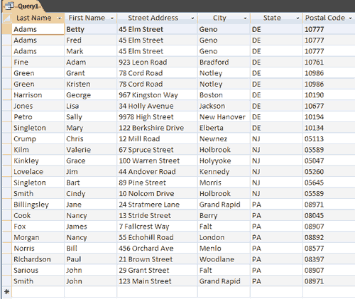 Sort Multiple Columns