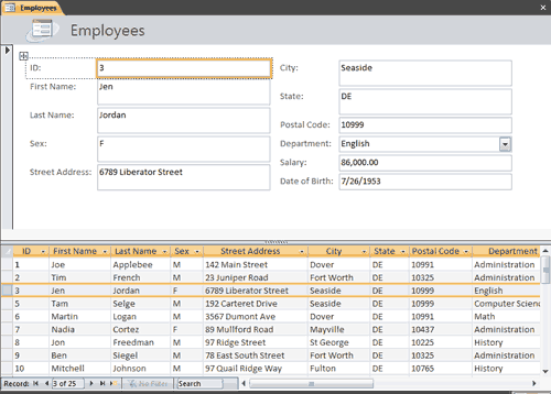 Microsoft Access Login Form Example