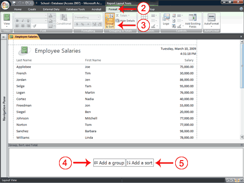 Group Microsoft Access 8