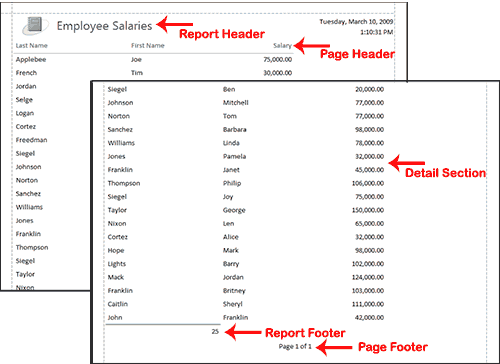 Report Sections