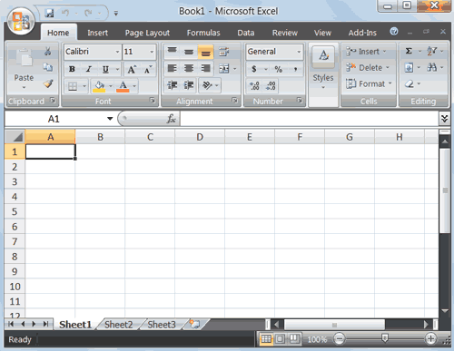 The Microsoft Excel window