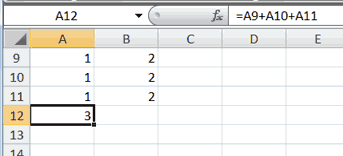 Relative Cell Address Example