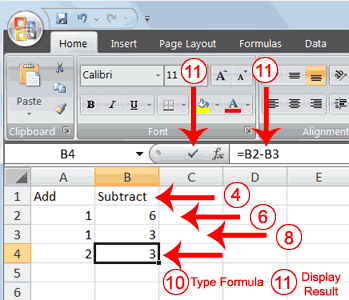 How To Do A Simple Subtraction Formula In Excel