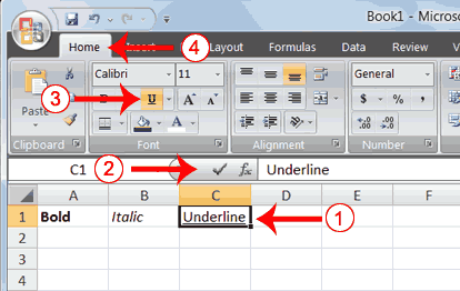 Single Underline Example