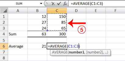 Average Function Example 2