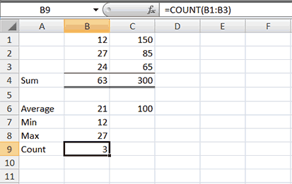 Count Function Example 3