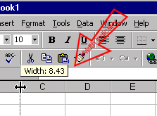 Width Indicator