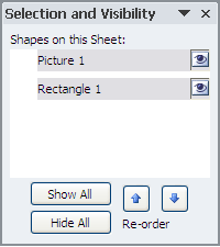 The Selection and Visibility pane