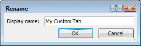 The Rename dialog box