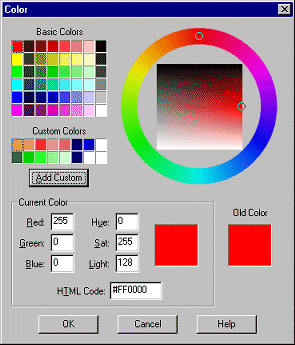 The Color Dialog Box