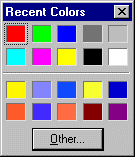 Recent Colors Dialog Box