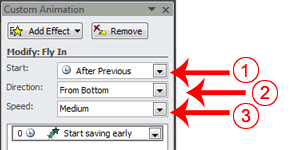 Custom Animation Dialog Box