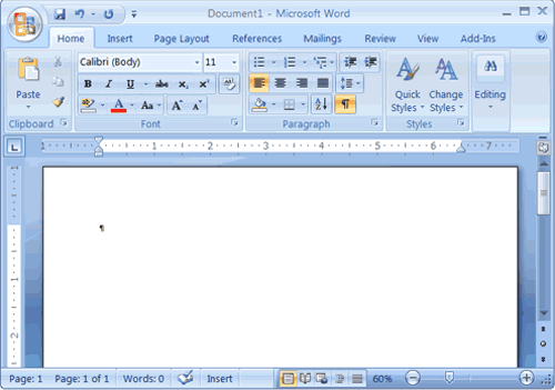 Microsoft Word Window