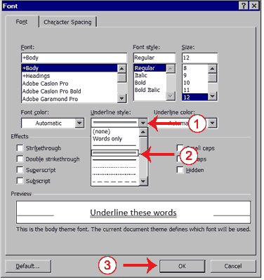 Unterstrichen mit dem Launcher 2